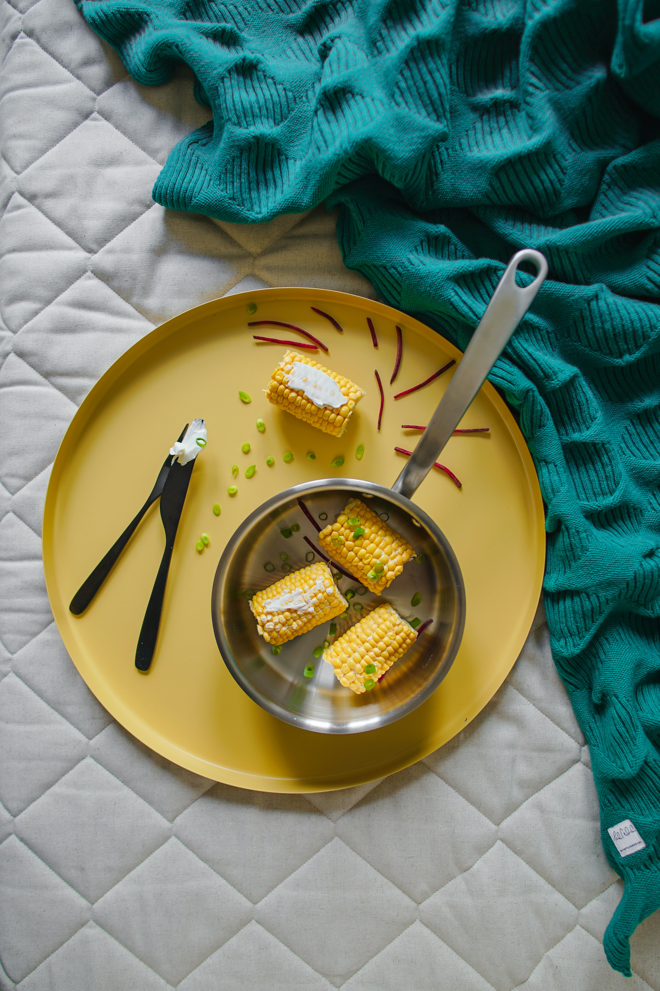 Plate of mouthwatering corn
