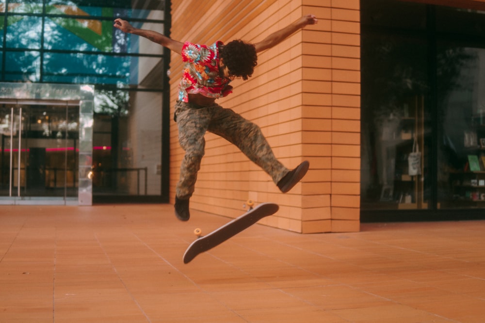 skateboarder doing stunt