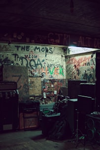 dim room