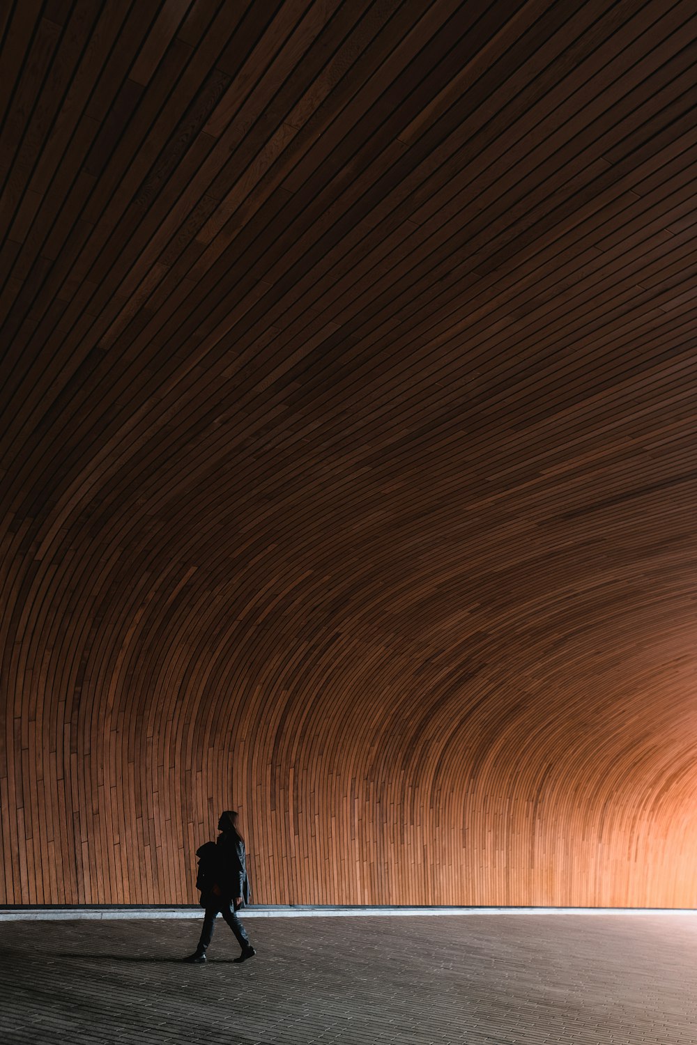 brown wooden tunnel