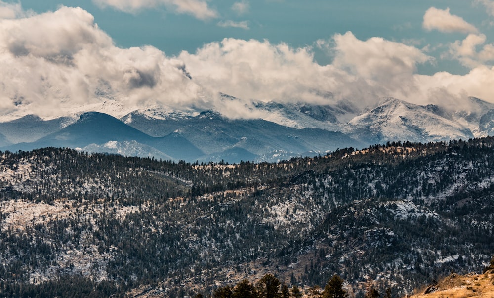 mountains under cloudy sky