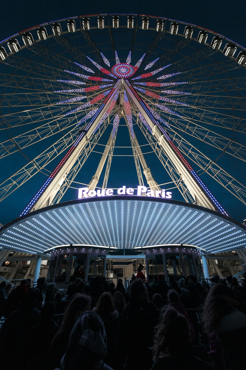 worm view photo of Ferris wheel