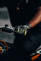 person riding on motorcycle