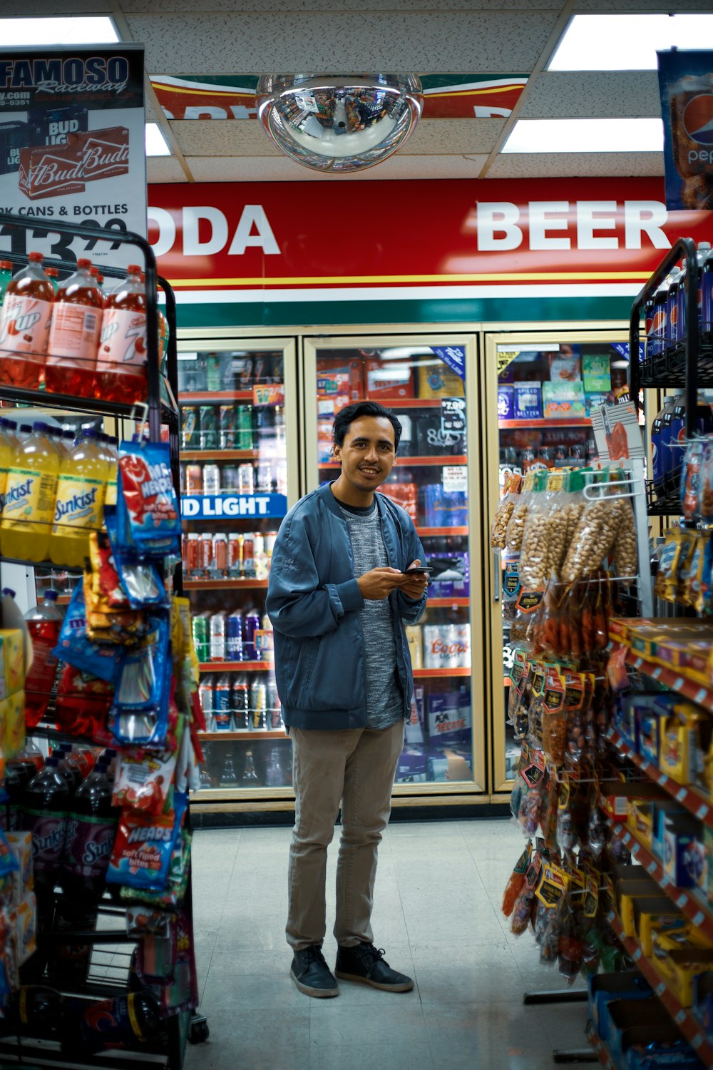 man in a convenience store
