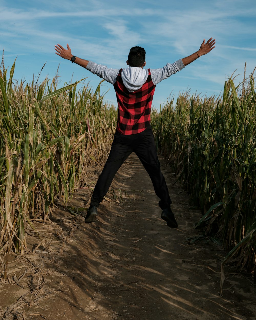 man wearing black pants