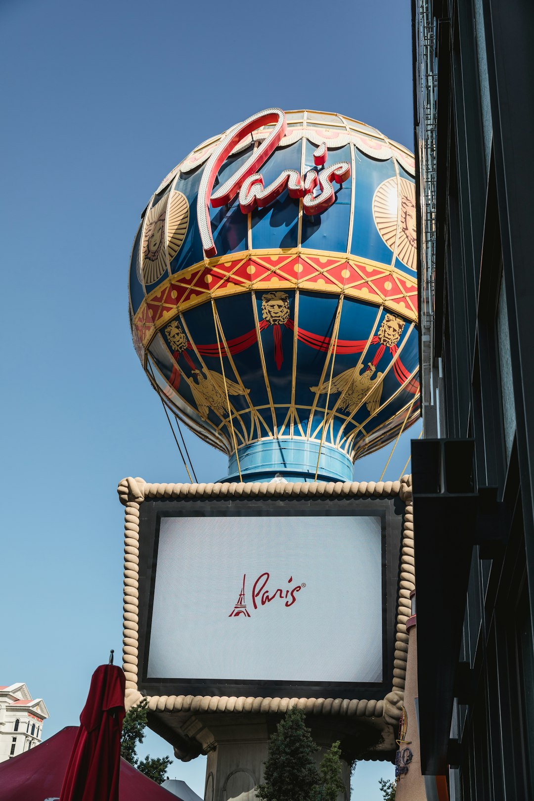 blue and yellow hot air balloon