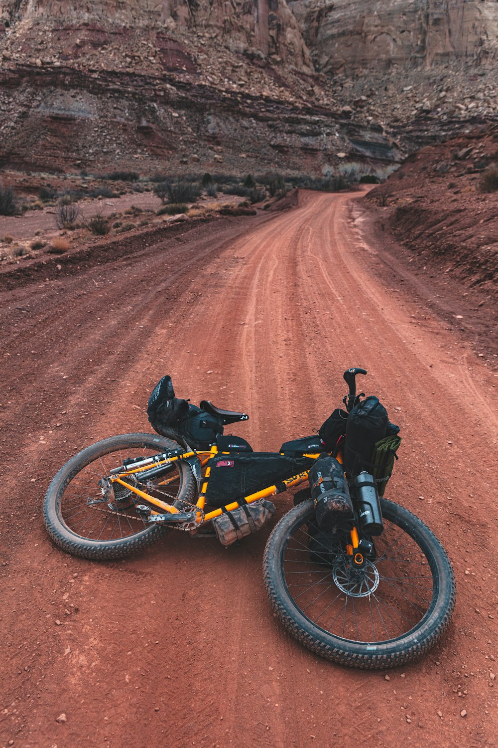 hardtail bike on road