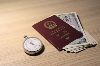 red labeled passport