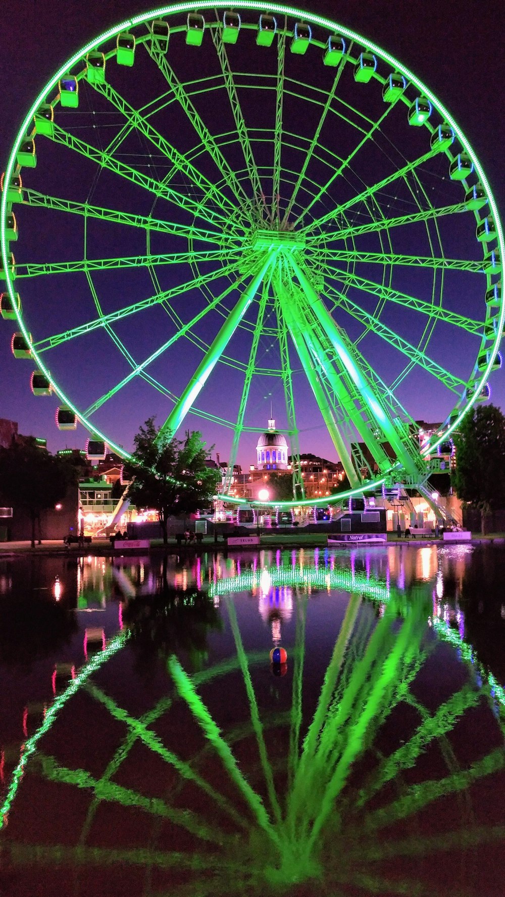 low angle photo of Ferris wheel