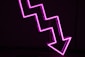 pink arrow neon sign