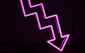 pink arrow neon sign