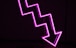 pink arrow neon sign