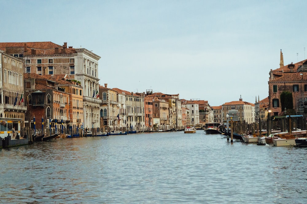 architectural photography of houses near body of water