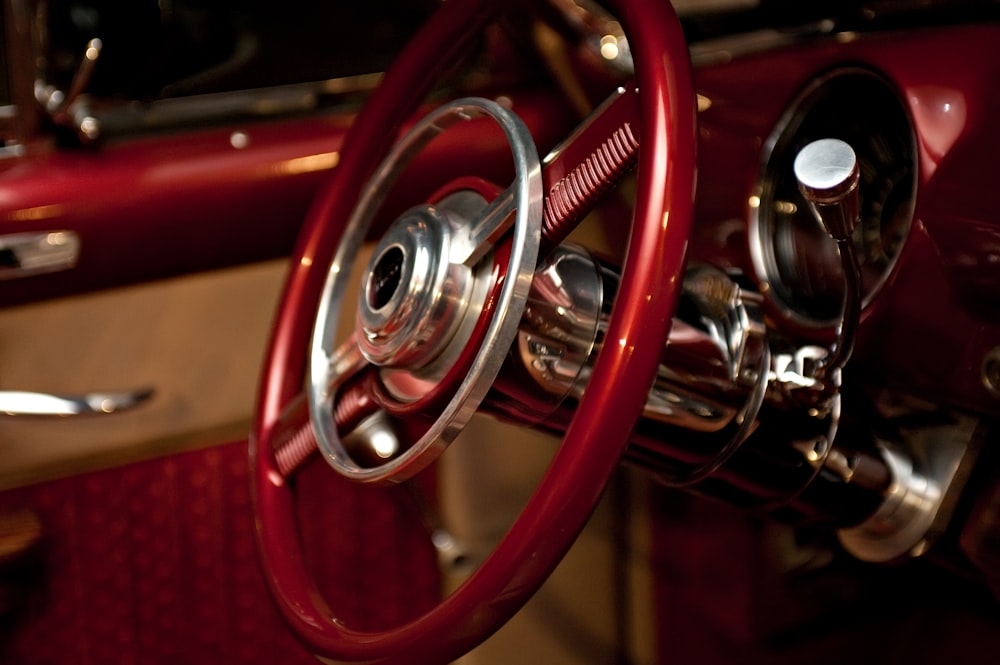 red steering wheel