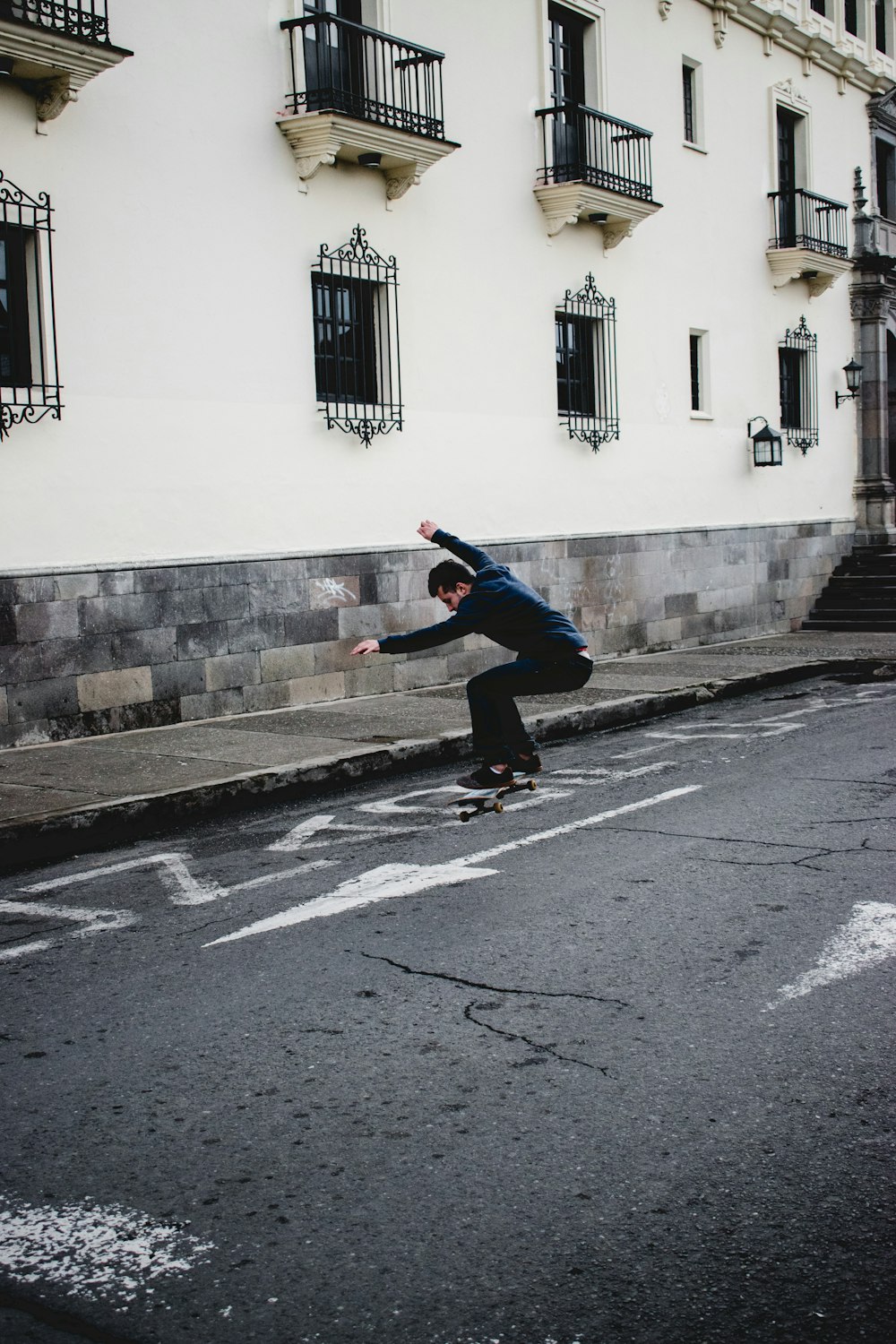 man doing skateboard trick