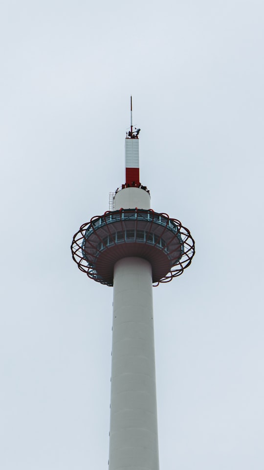 white lighthouse in Kyoto Tower Japan