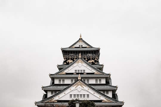 white temple in Osaka Castle Park Japan