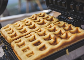 waffles in waffle maker