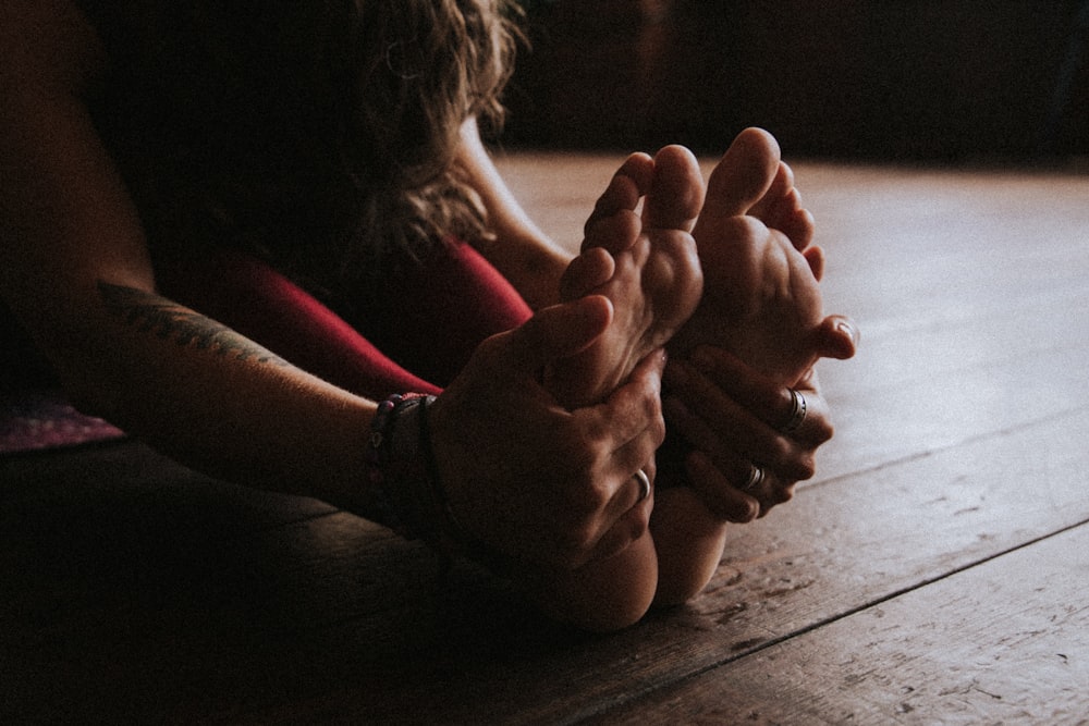 woman doing yoga