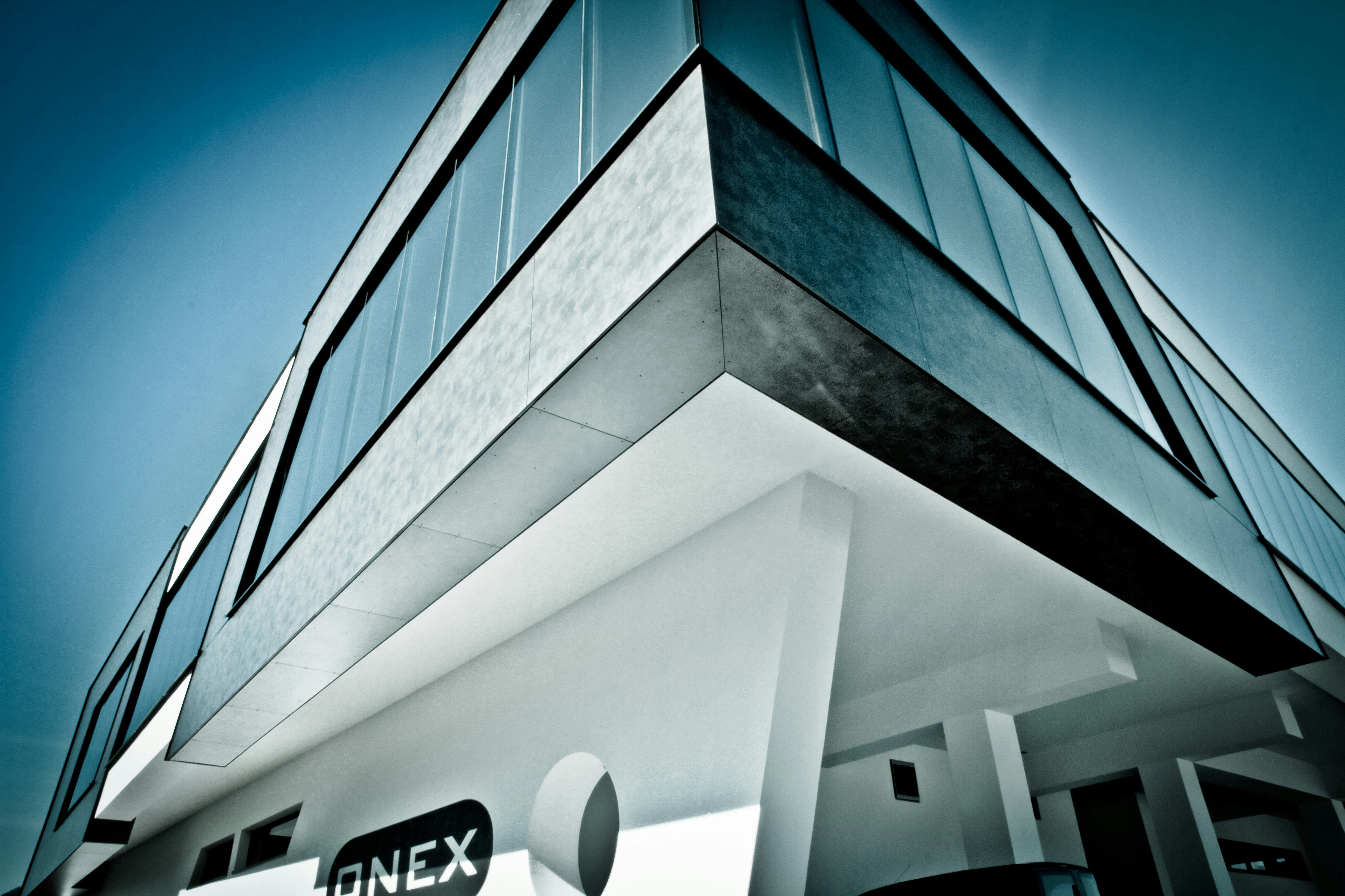 white and black concrete building