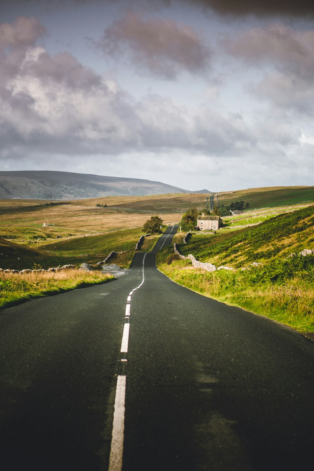 road near hills