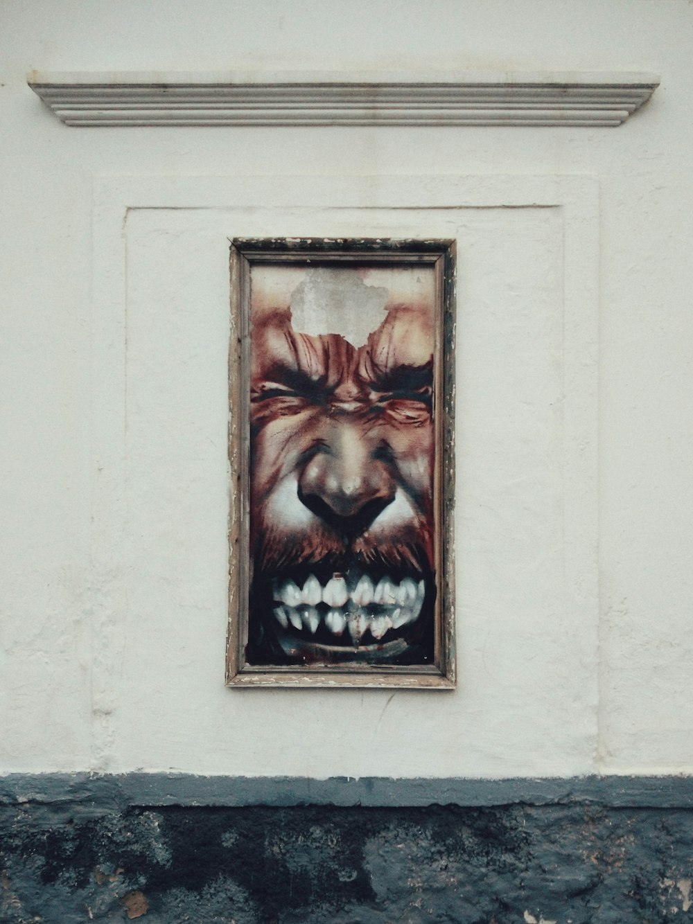 man showing teeth portrait