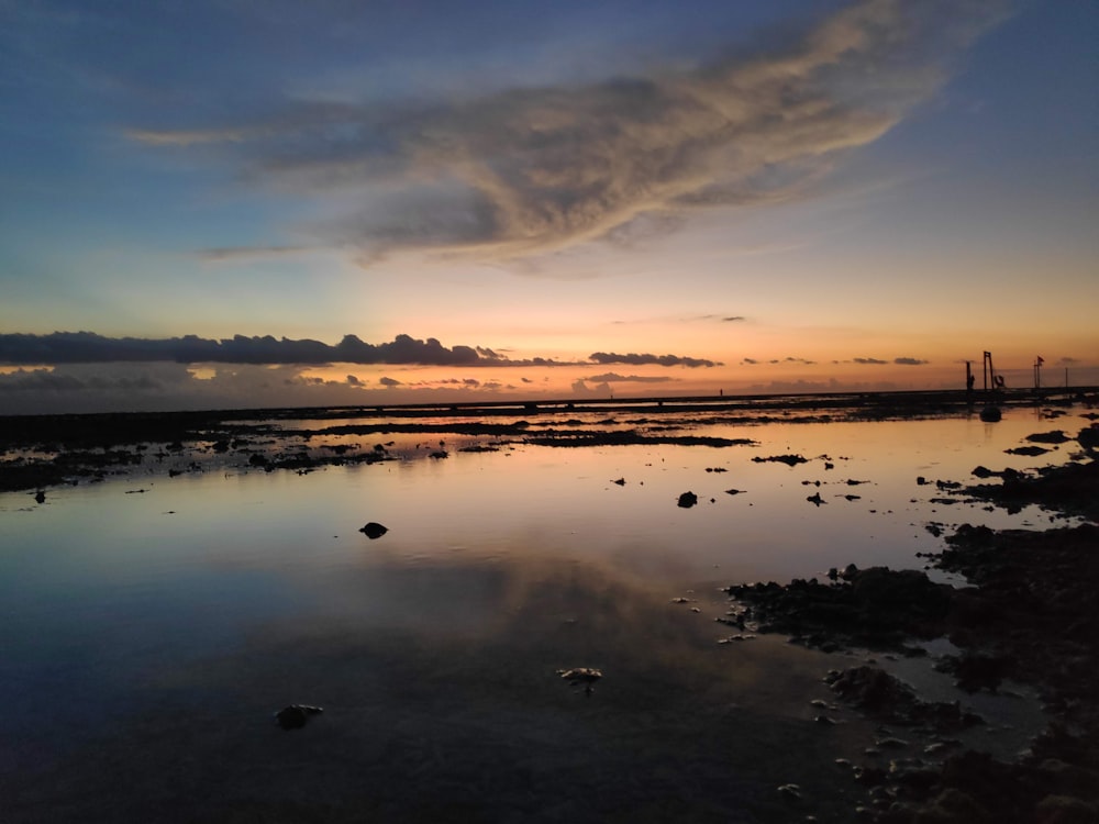 lake landscape at sunrise