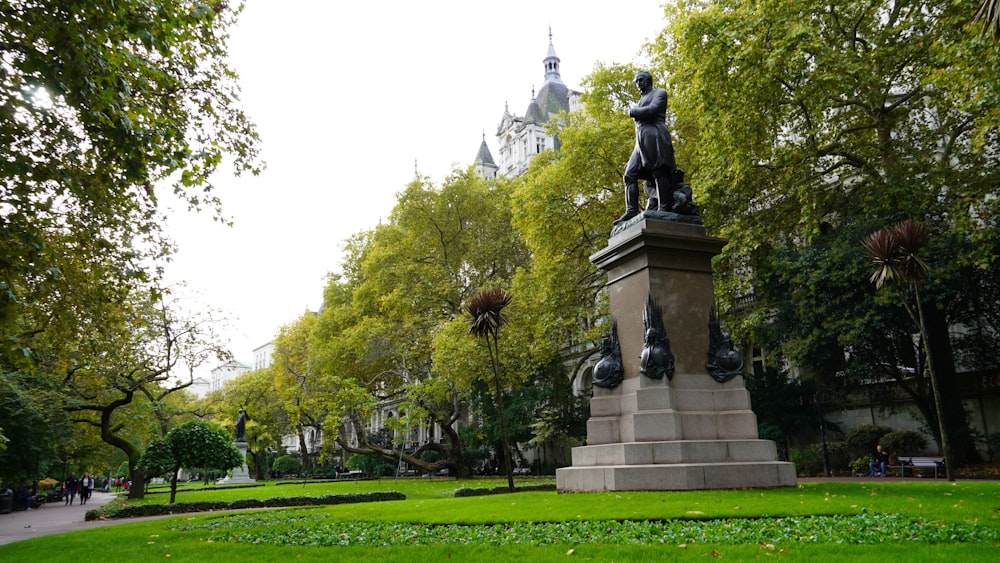 white and black statue