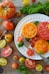 sliced vegetables