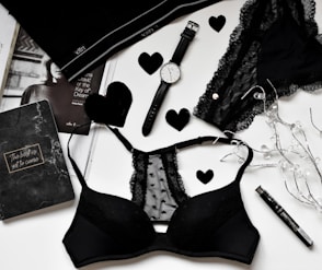 black bra and watch