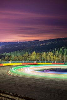 race track with cars