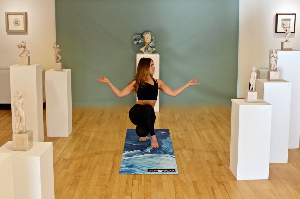 woman doing yoga