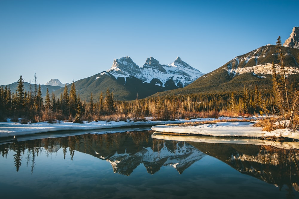 snow covered mountain during daytime