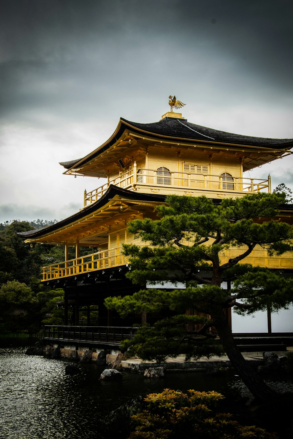 white and brown pagoda house