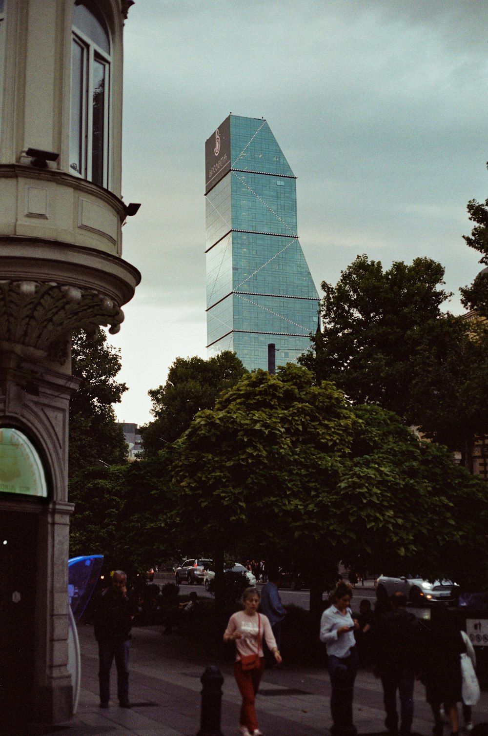 curtained-glass building