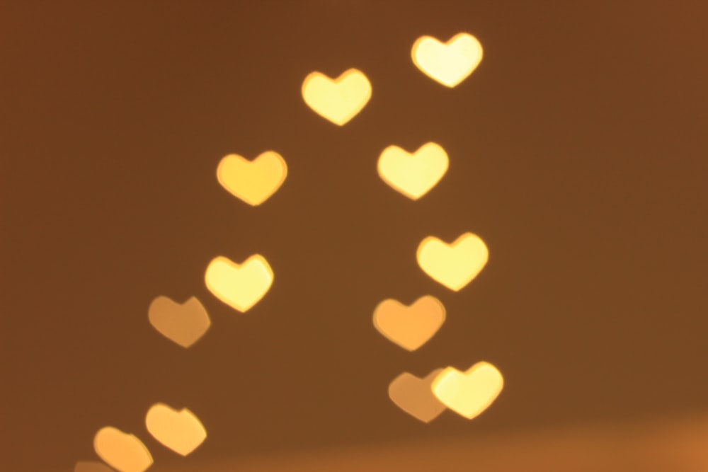yellow hearts illustration