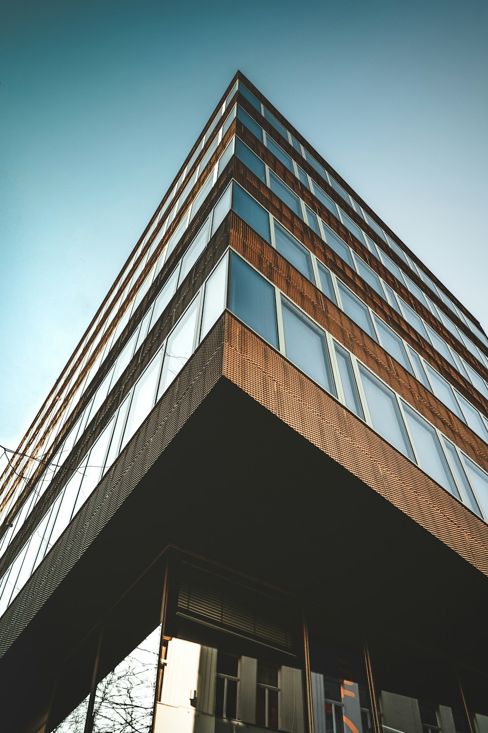 architectural photography of brown building