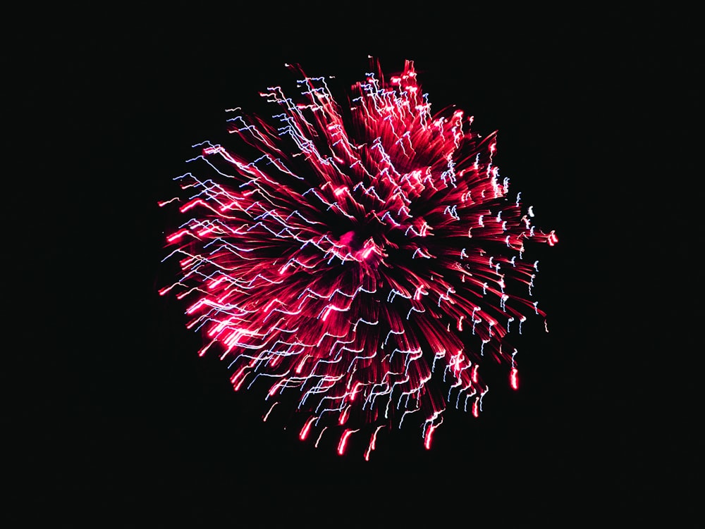 red firework display