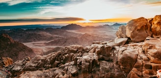 A breathtaking view of the mountains at sunrise.