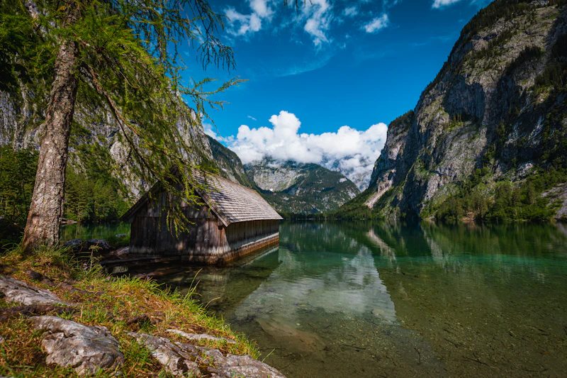 The old boathouse on the Obersee, above Königssee