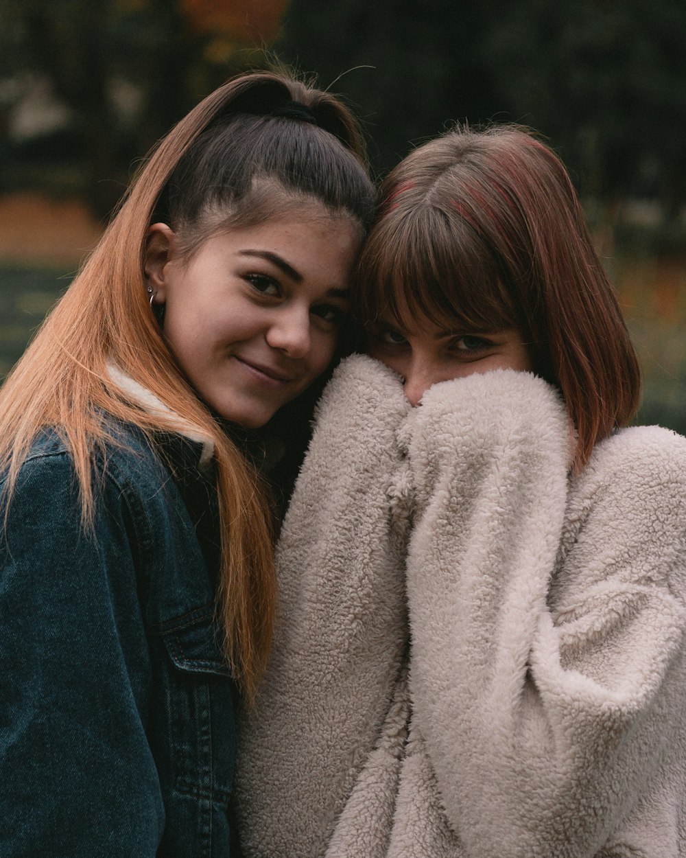 two women taking photo together