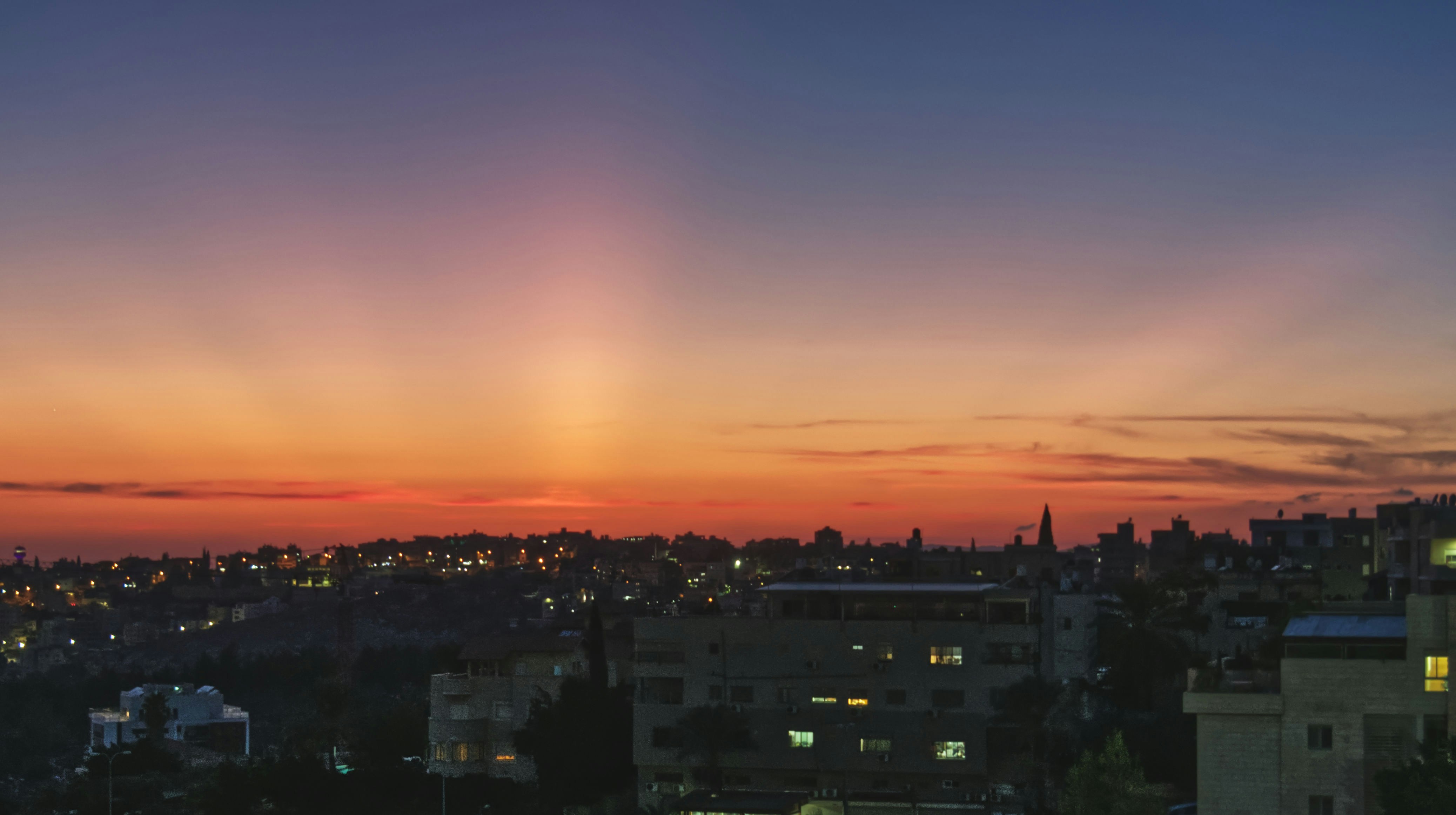 skyline building during sunset
