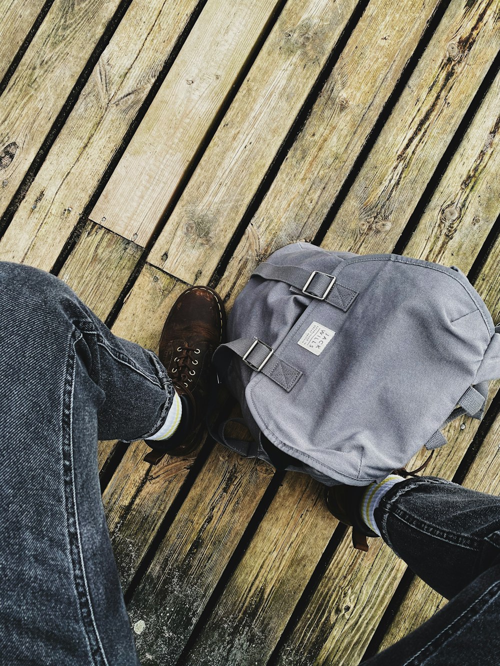 gray backpack