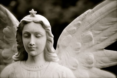 photo of angel statue angel zoom background