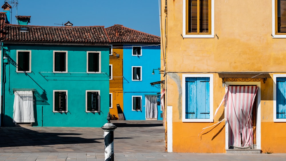 yellow painted building