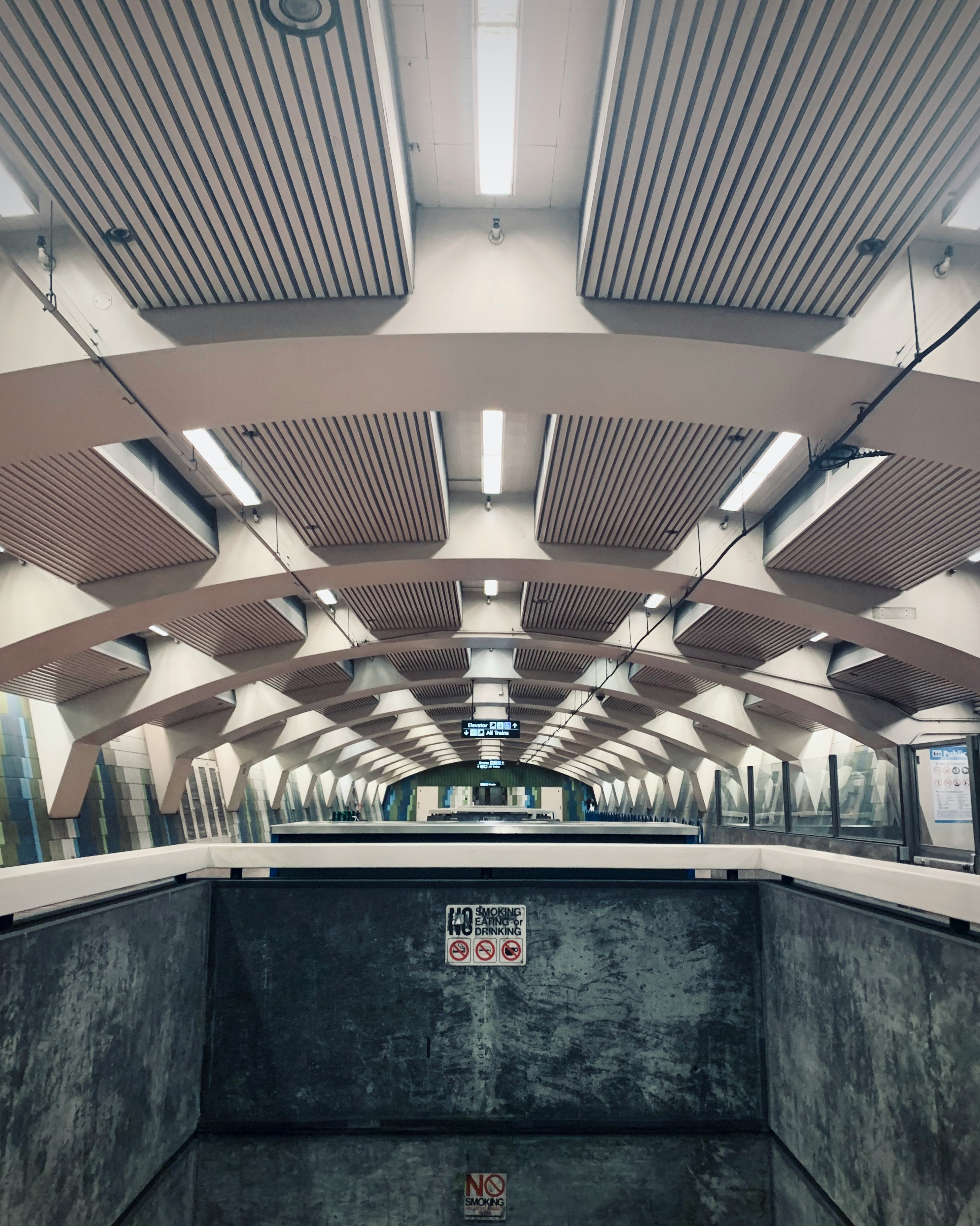 gray and white tunnel