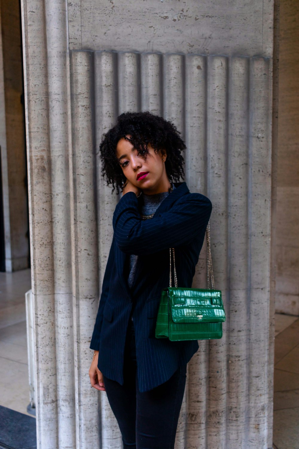 woman near wall