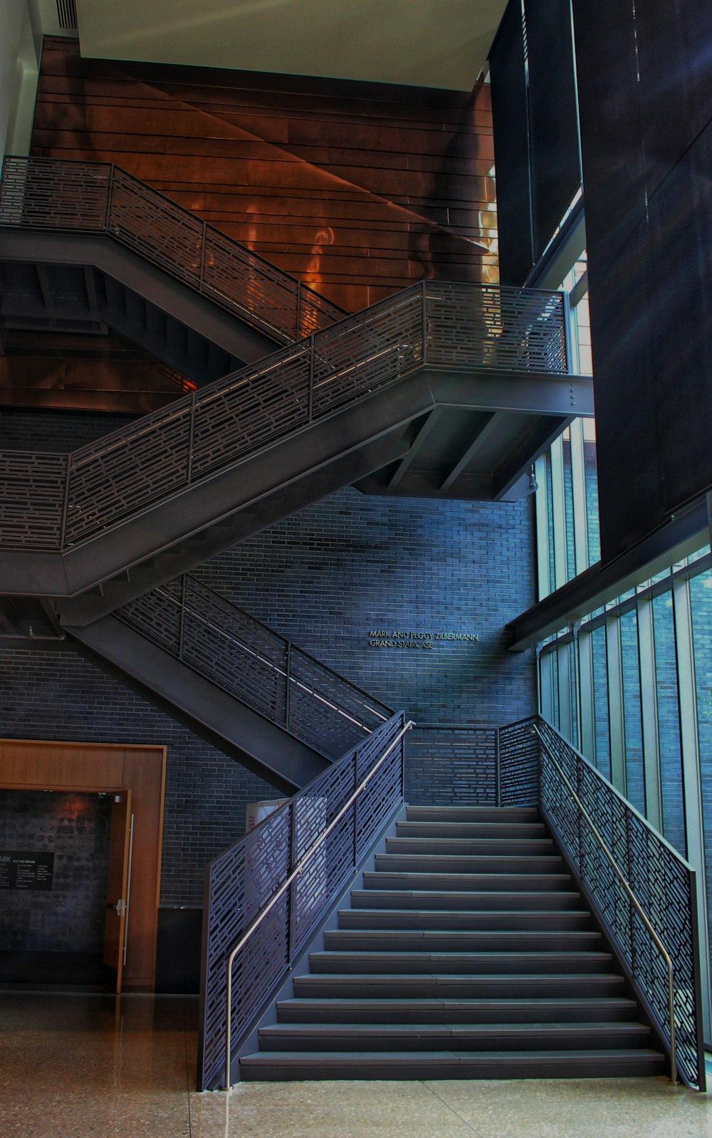 gray concrete stairs