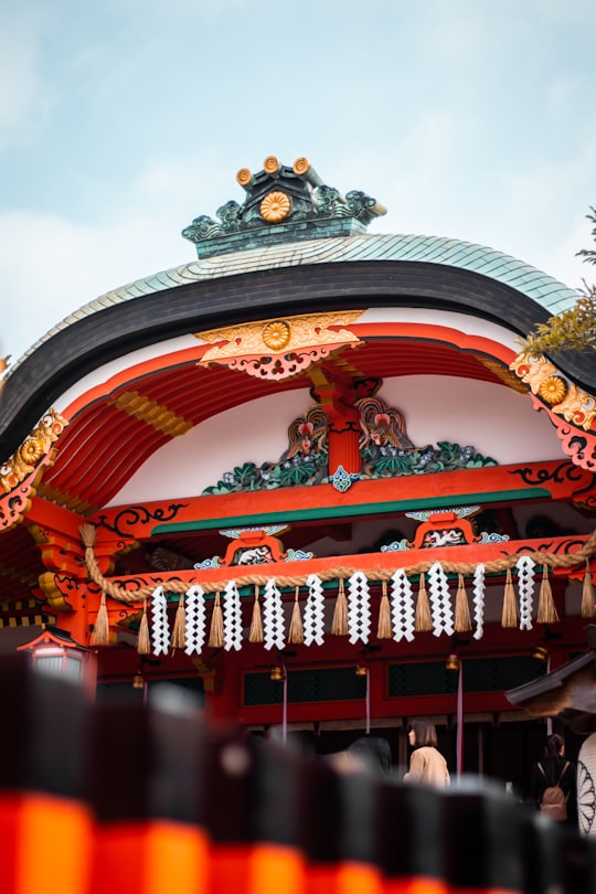 red temple in Fushimi Inari Taisha Japan