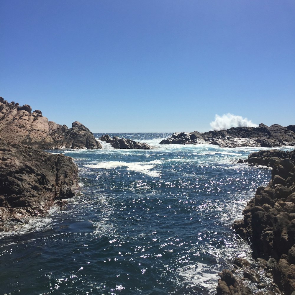 rock formations on sea